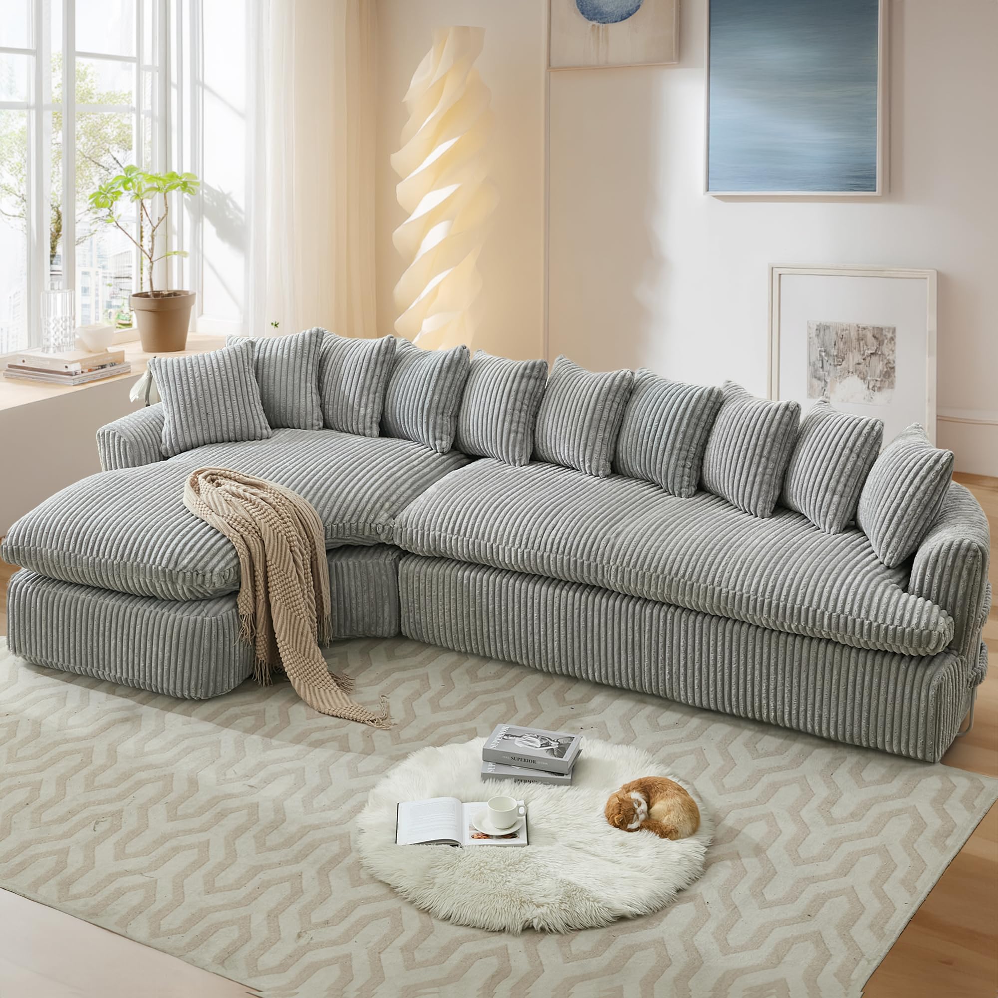 Amazon.com: UQGVML 129'' Cloud Sectional Couches for Living Room